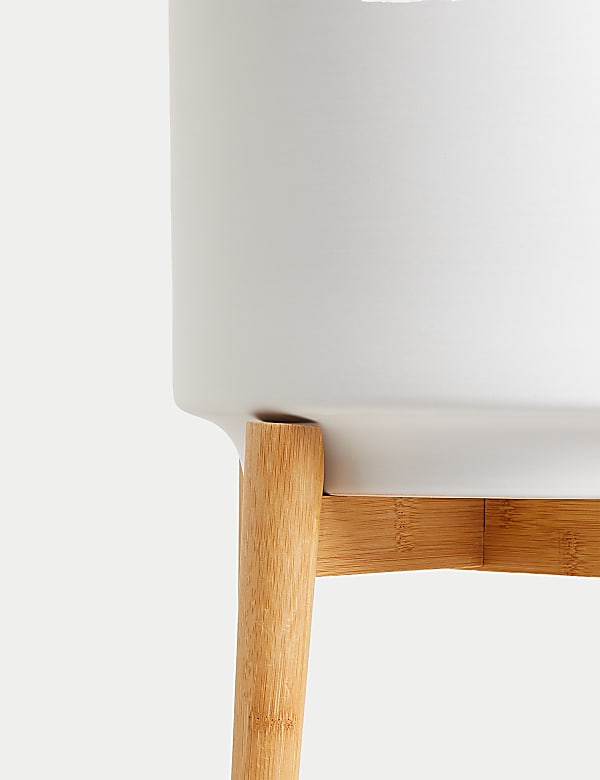 Large Ceramic Planter with Stand - AU