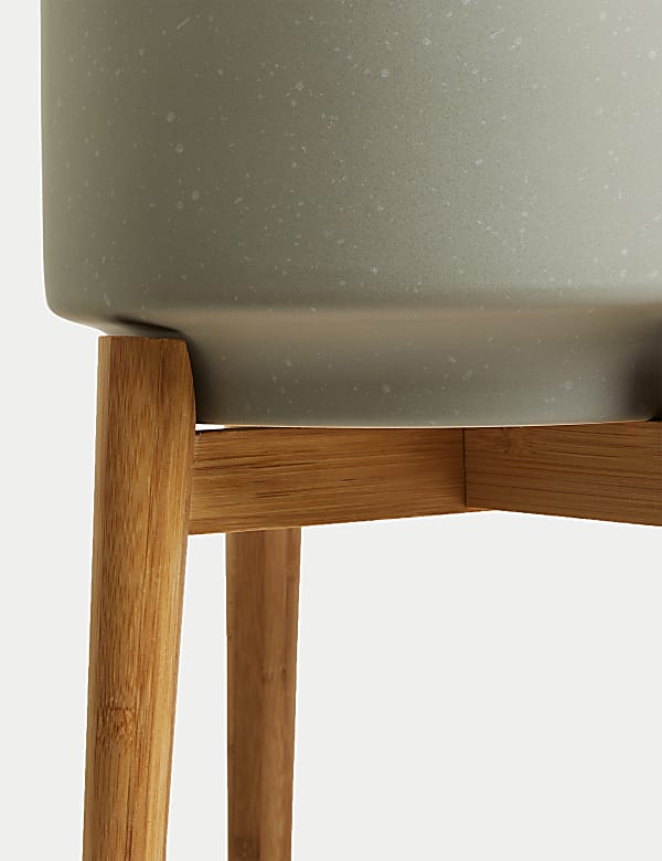 Large Ceramic Planter with Stand - KR