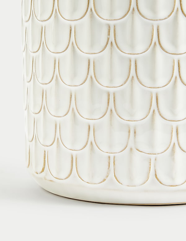 Μεσαία γλάστρα με ανάγλυφη υφή και κυματιστό τελείωμα - GR