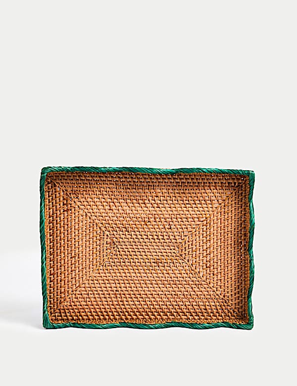 Rattan Scallop Edge Tray - KR