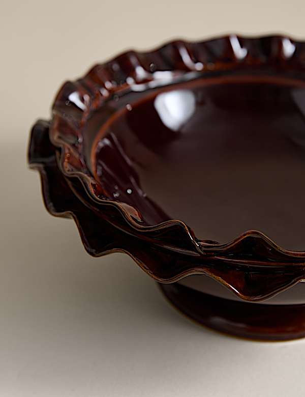 Centre de table à pied en céramique à volant - BE