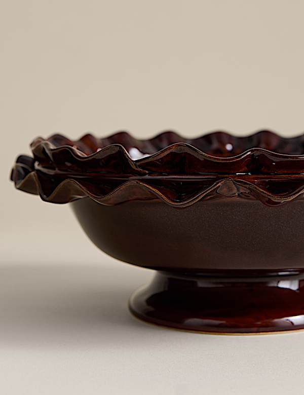 Centre de table à pied en céramique à volant - BE