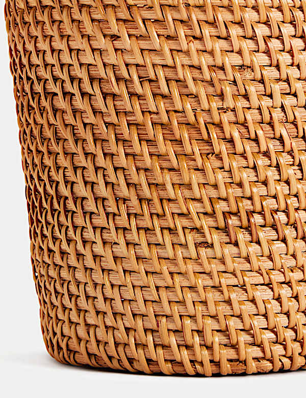 Pot en rotin &agrave; bord festonn&eacute; - FR