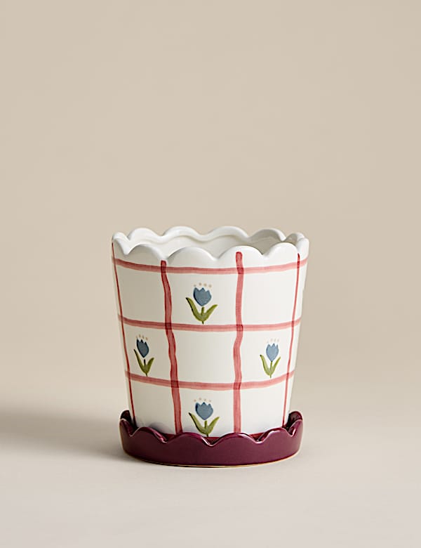 Floral Ceramic Planter - NL