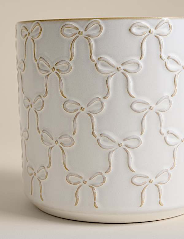 עציץ קרמיקה עם דוגמת פפיונים - IL