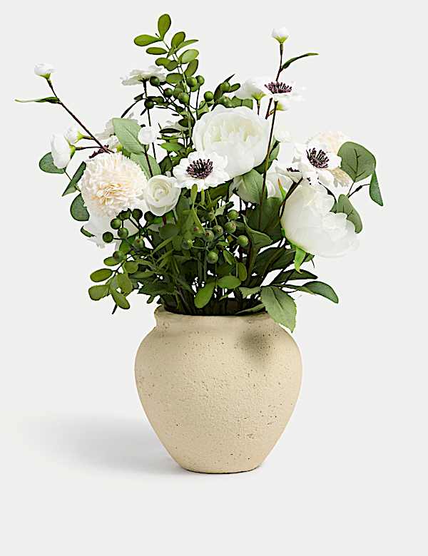 Artificial Large Flower Arrangement in Vase - SI