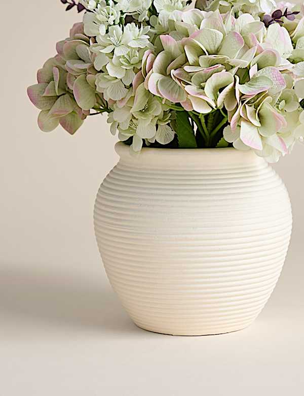 Artificial Hydrangea Arrangement in Magnesia Pot - AL