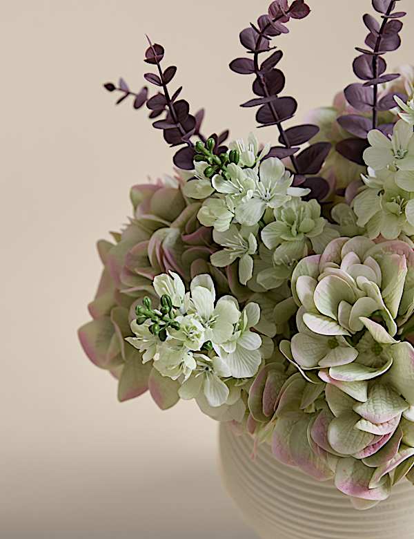 Artificial Hydrangea Arrangement in Magnesia Pot - AL
