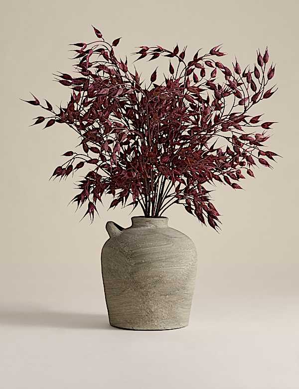 Artificial Ruscus Arrangement in Resin Pot - IL