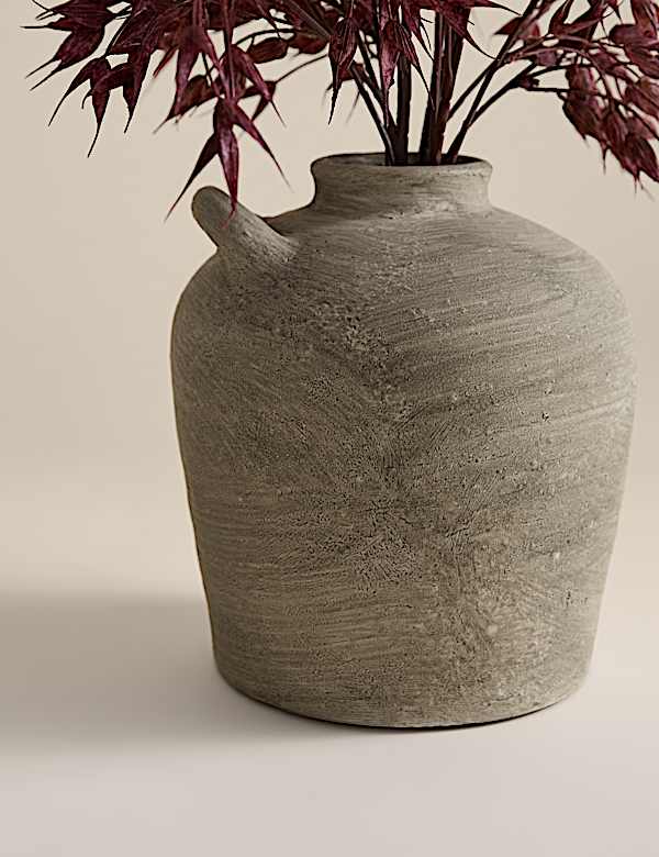 Artificial Ruscus Arrangement in Resin Pot - PL