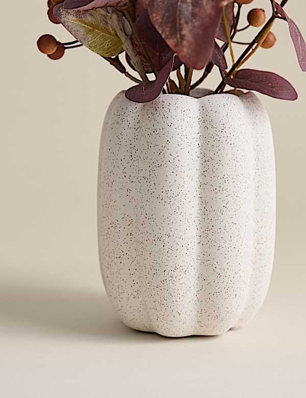 Bouquet d&rsquo;automne artificiel en pot en c&eacute;ramique - LU