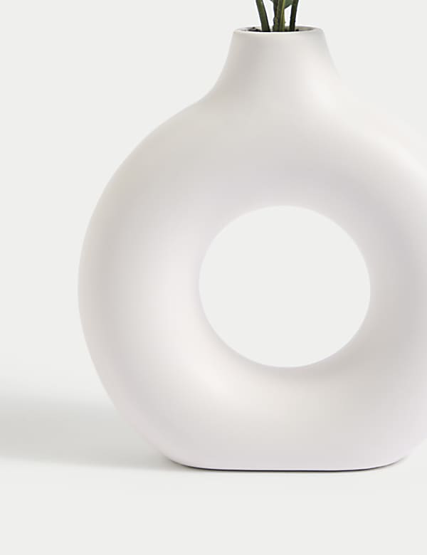 Artificial Eucalyptus Plant in Shaped Vase
