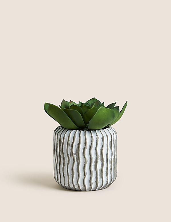 Artificial Succulent in Concrete Pot - GR