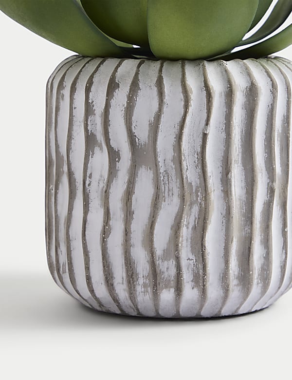 Artificial Succulent in Concrete Pot