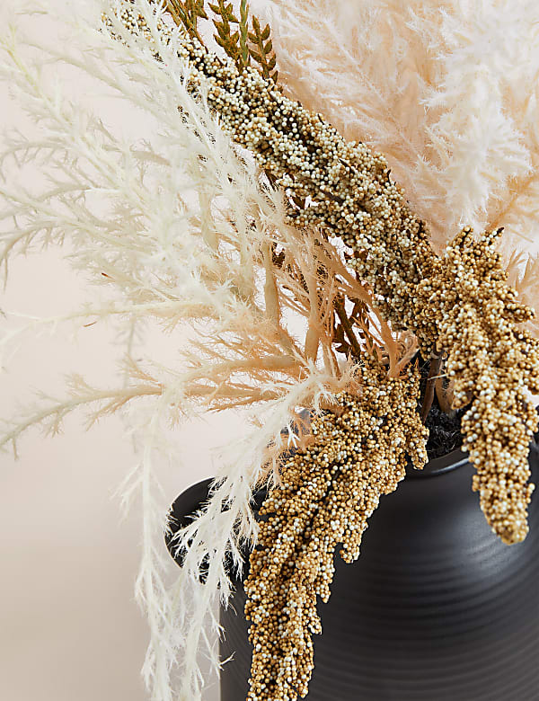 Dried Flower Arrangement in Ceramic Pot