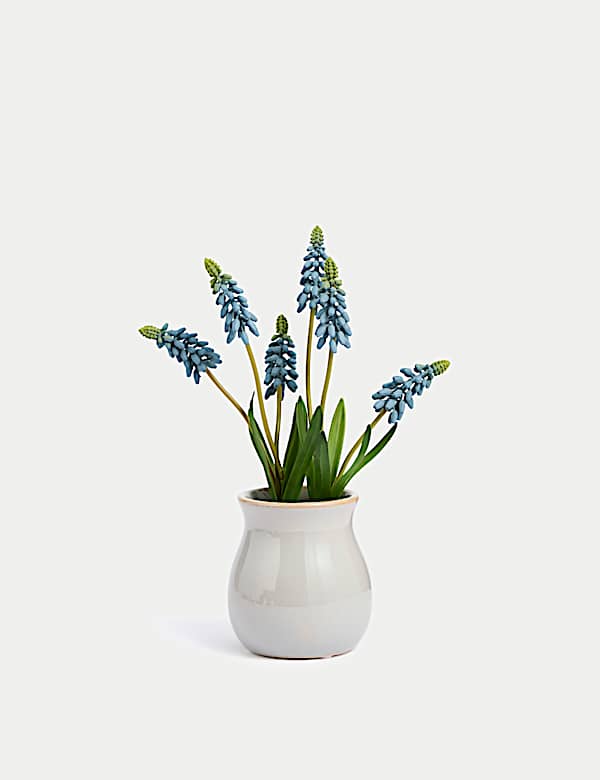 Κεραμική γλάστρα με τεχνητό υάκινθο - GR