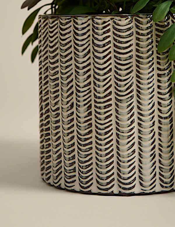Artificial Trailing Fern in Ceramic Pot - AL