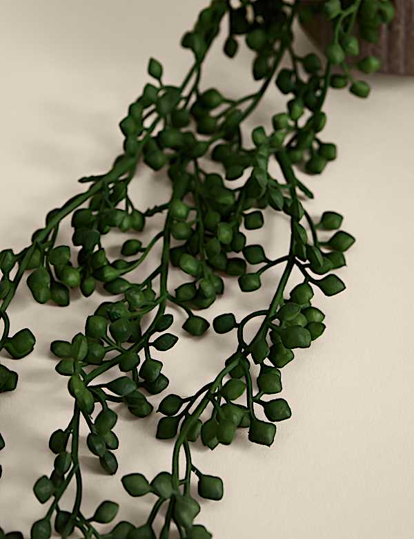Artificial String of Pearls in Textured Ceramic Pot - HR