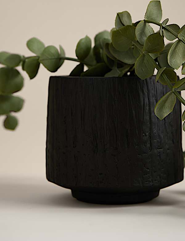 Artificial Trailing Baby Plant in Textured Ceramic Pot - AL