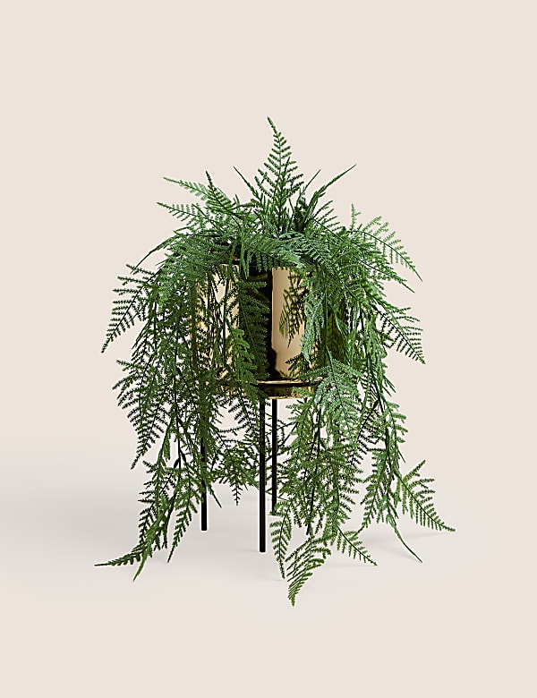 Medium Gold Planter with Stand - CY