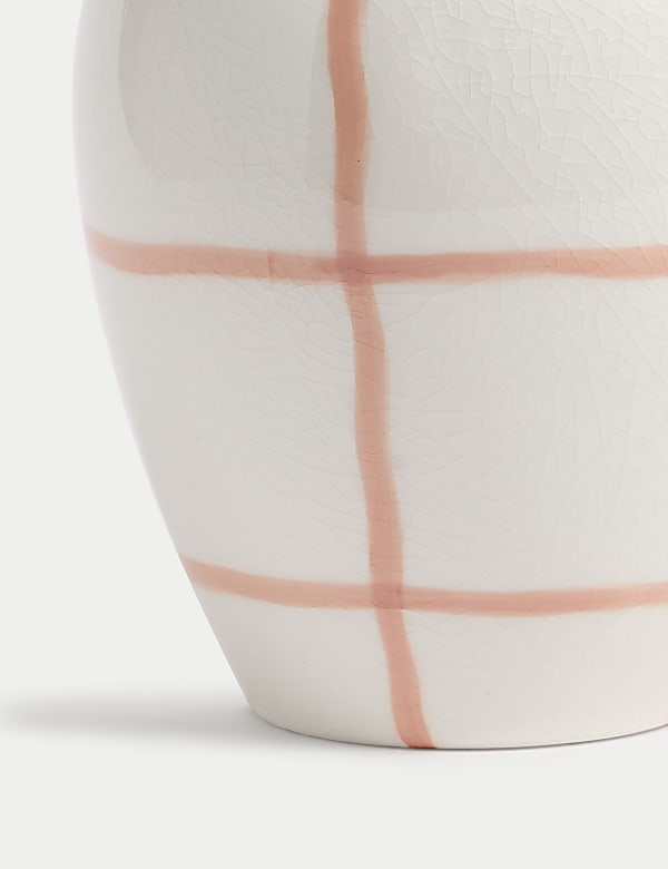 Large Wiggle Check Ceramic Jug Vase - NO