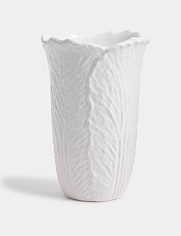 Medium White Cabbage Ceramic Bouquet Vase - VN