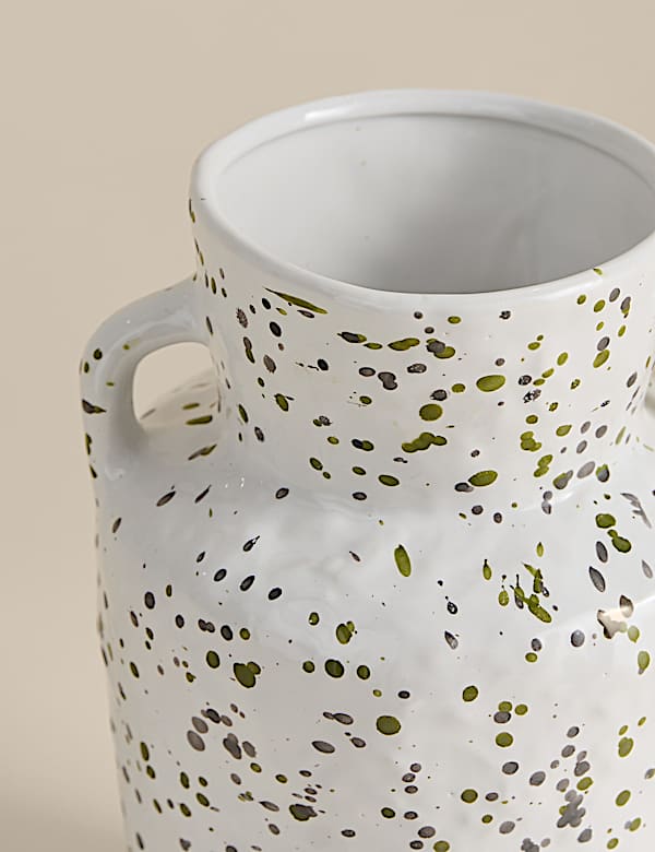 אגרטל קרמיקה גדול עם דוגמת נתזים - IL