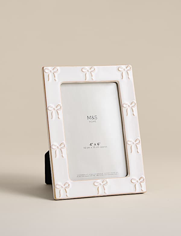 Ceramic Bow Photo Frame 4x6 inch - AL