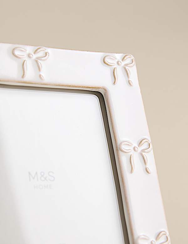 Ceramic Bow Photo Frame 4x6 inch - LT