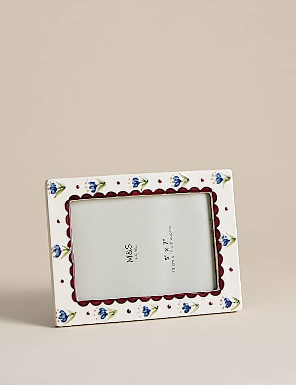 Ceramic Floral Photo Frame 5x7 inch - BN