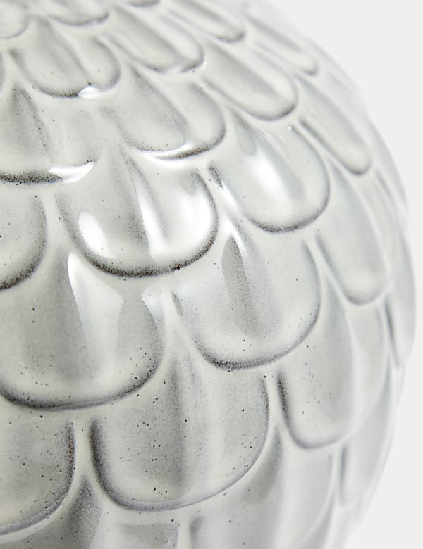 אגרטל גבוה עם זיגוג וטקסטורת צדפה - IL