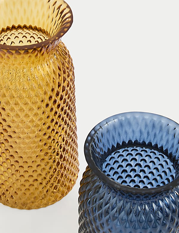 2pk Textured Glass Vases - AU