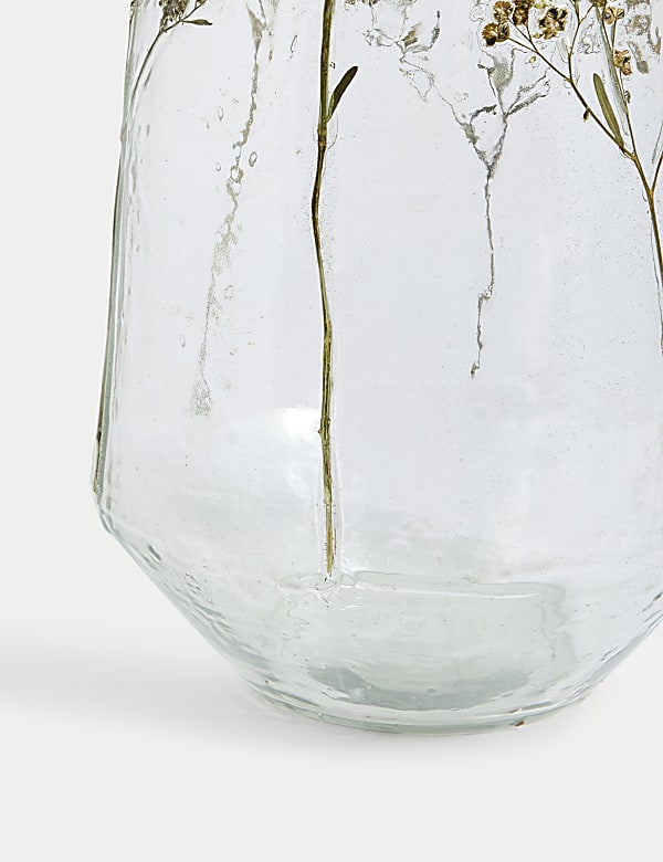 Pressed Flower Glass Vase - KR