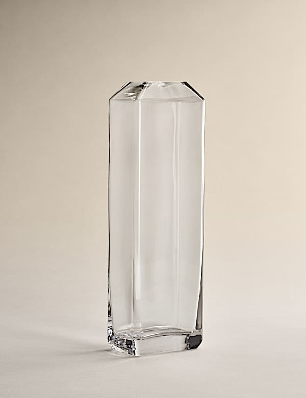 Große rechteckige Glasvase - DE