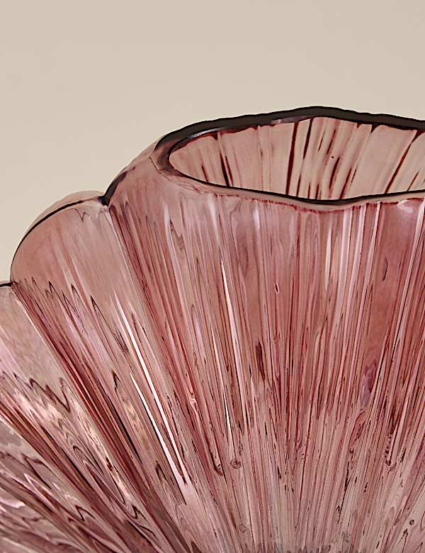 אגרטל בינוני מזכוכית בצורת צדפה - IL