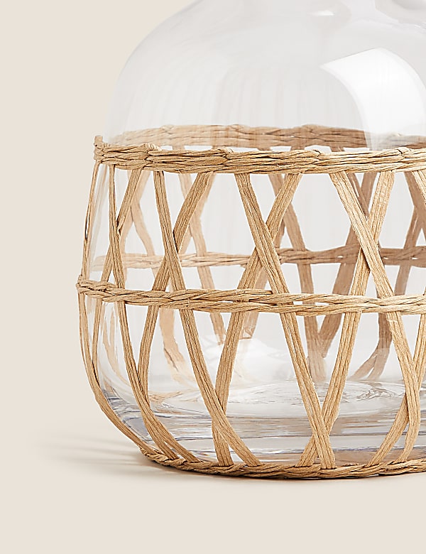 Rattan Glass Vase