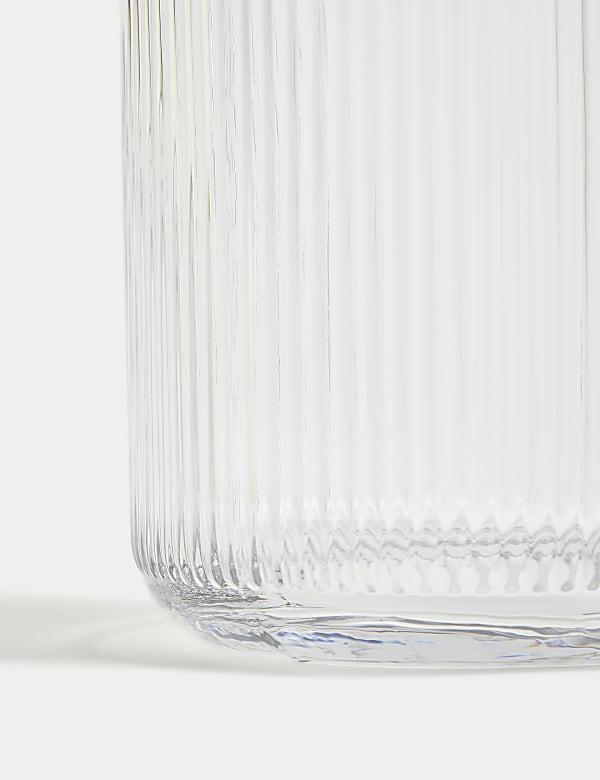 Glass Ribbed Vase - AU