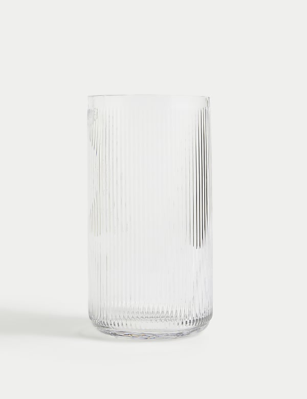 Glass Ribbed Vase - AU
