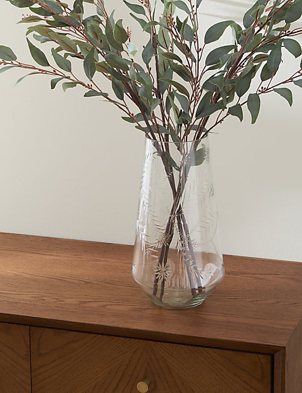 Etched Glass Vase - VN