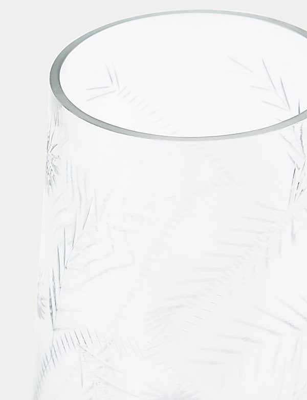 אגרטל מזכוכית עם חריטה - IL