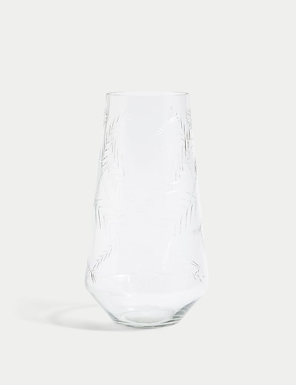 אגרטל מזכוכית עם חריטה - IL