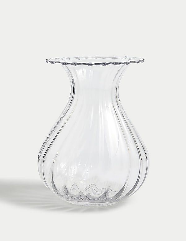 Fluted Glass Bouquet Vase - FR