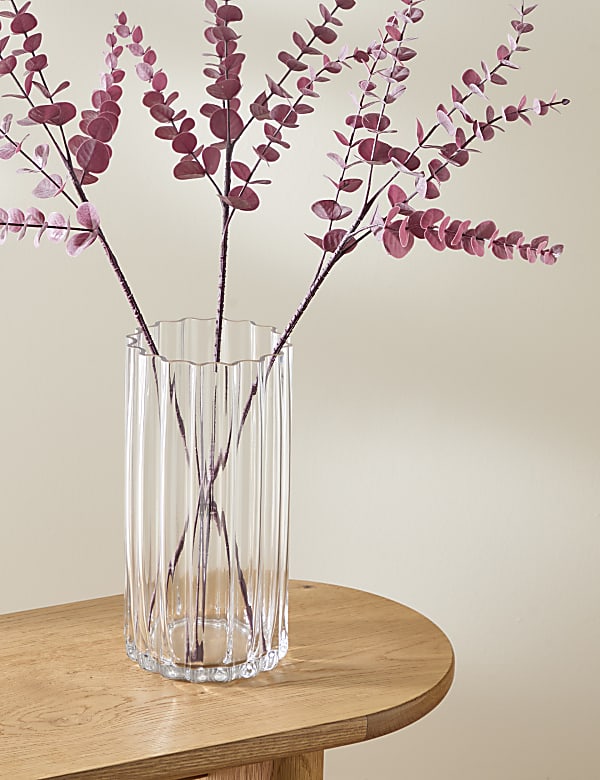 Ridged Glass Cylinder Vase - AU