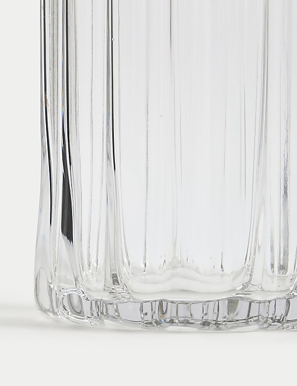 Ridged Glass Cylinder Vase - EE