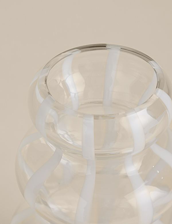 אגרטל זכוכית עם פסים גליים - IL