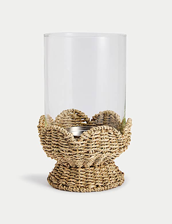 Lanterne tempête à bord festonné et motif algues - BE