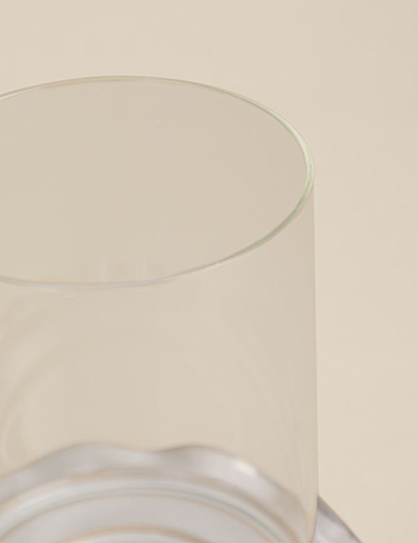 Frill Ceramic Hurricane Candle Holder - DK