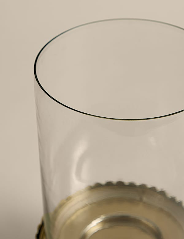 Porte-bougie tempête en à feston - CH