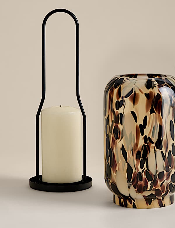 Animal Confetti Glass Lantern - DK