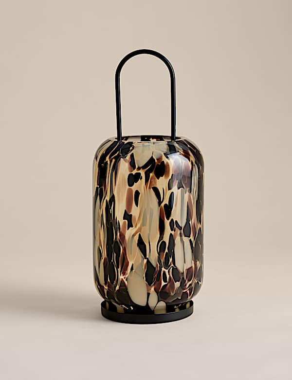 Animal Confetti Glass Lantern - DK